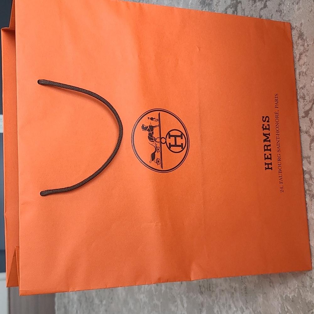 Hermès paper bag, size 18"×16.5"
